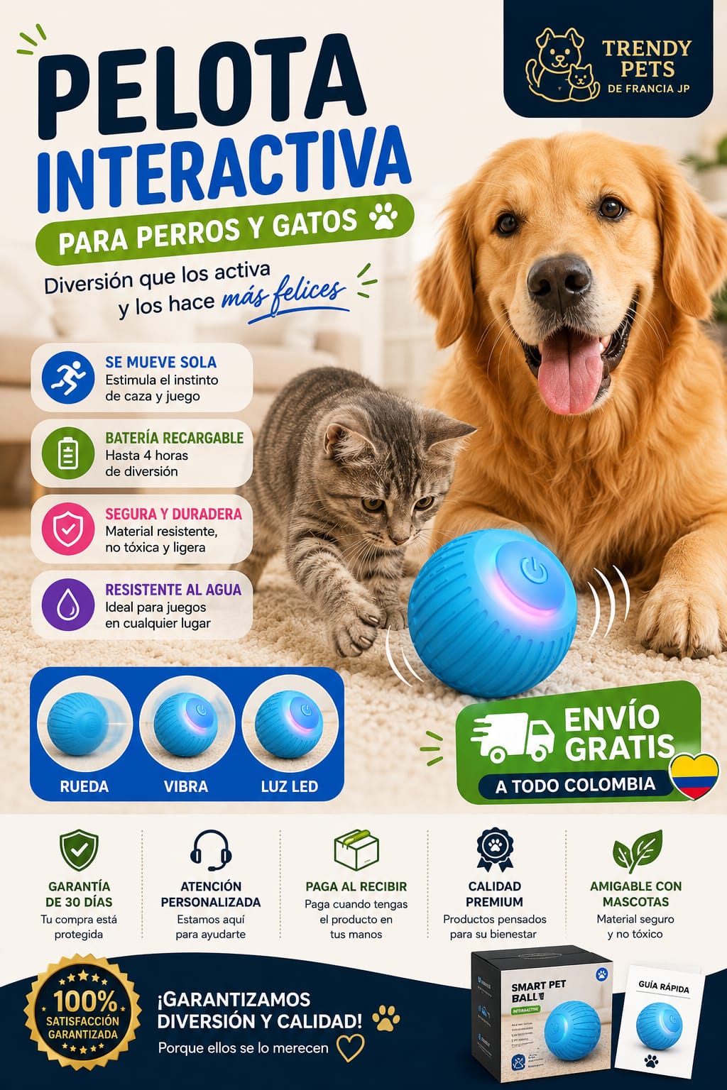 Pelota interactiva para mascota