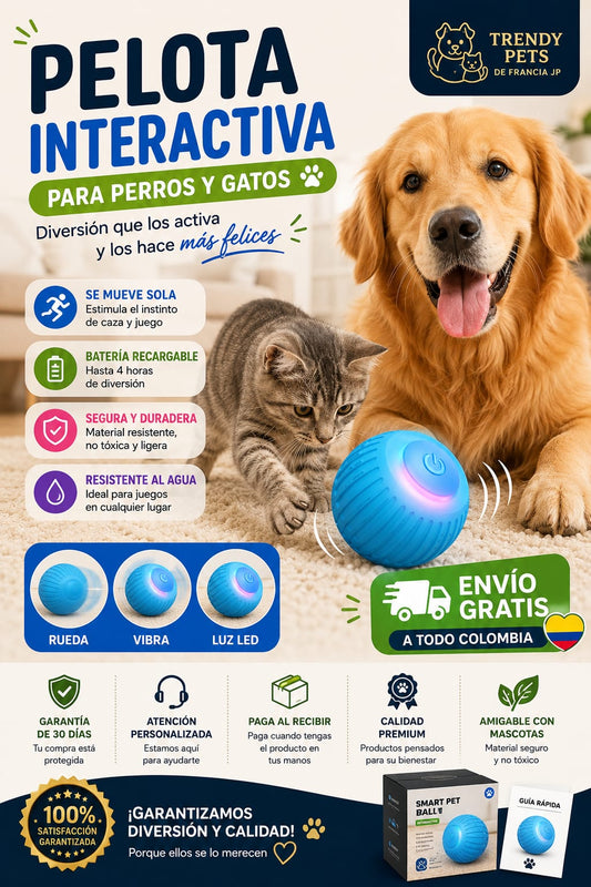 Pelota interactiva para mascotas